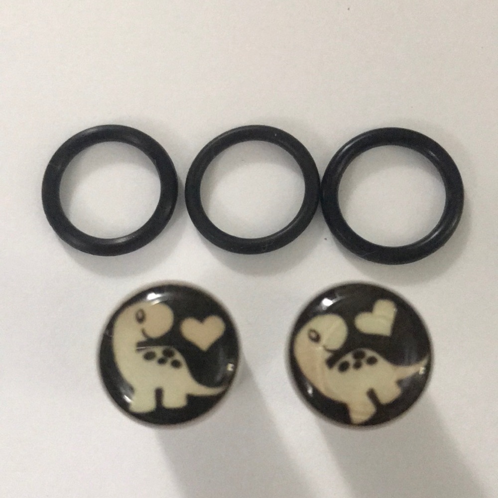 Glow in the dark Dino earrings